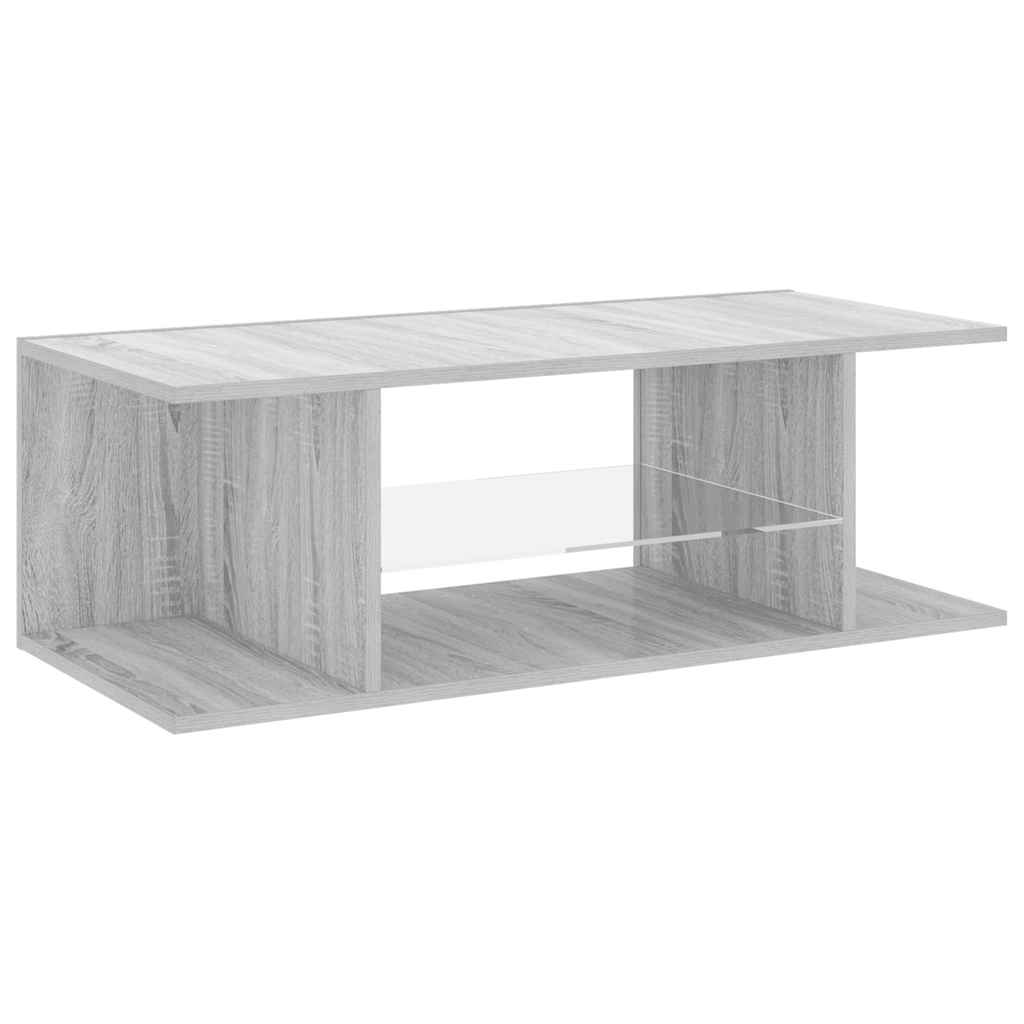 TV ormarić s LED svjetlima boja hrasta sonome 90 x 39 x 30 cm Siva