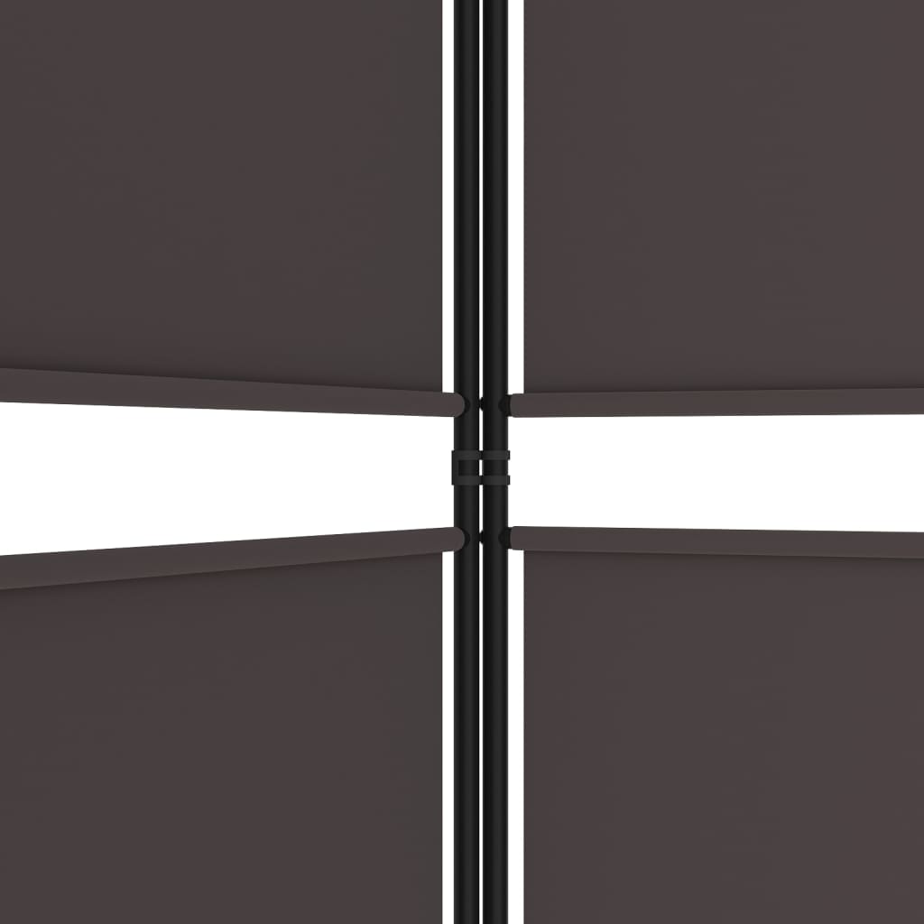 Sobna pregrada s 6 panela smeđa 250x220 cm od tkanine