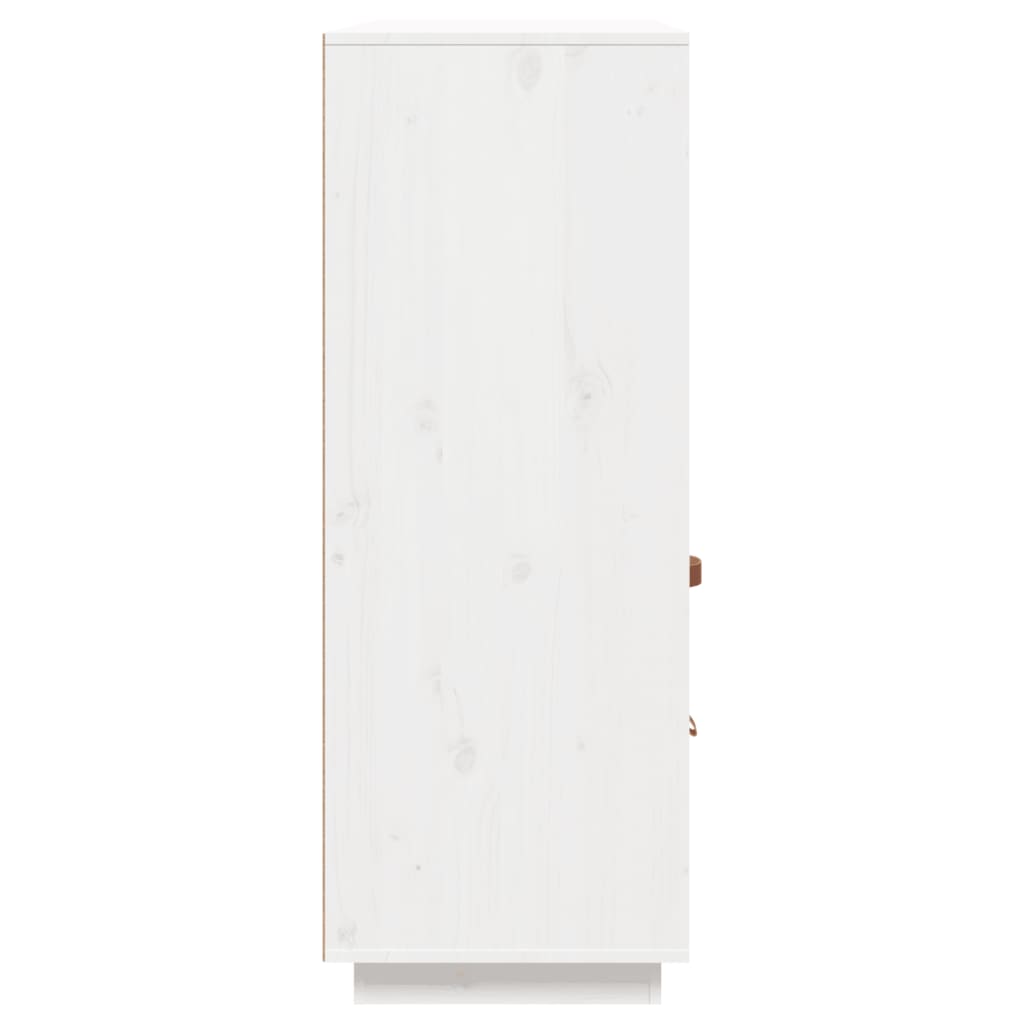 Visoka komoda bijela 100 x 40 x 108,5 cm od masivne borovine