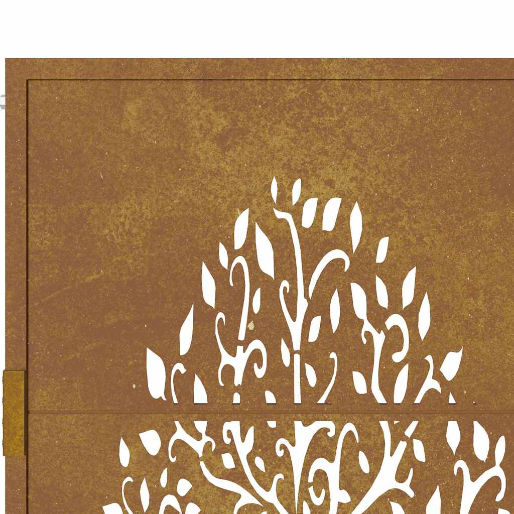 Vrtna vrata 100x75 cm Corten čelik Dizajn stabla