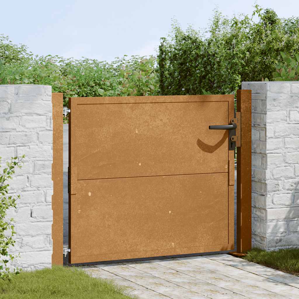 Vrtna vrata 100x100 cm Corten čelik