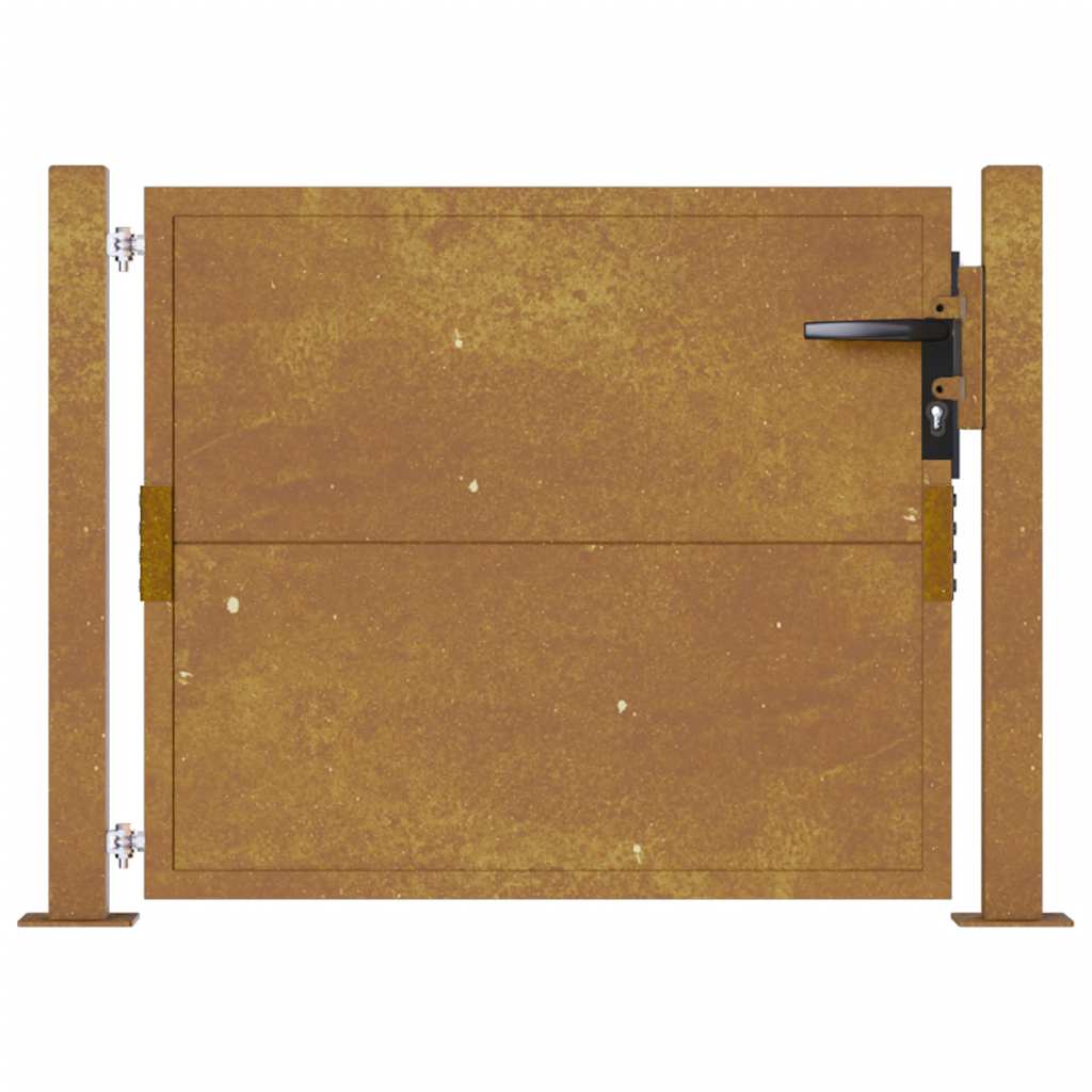 Vrtna vrata 100x100 cm Corten čelik