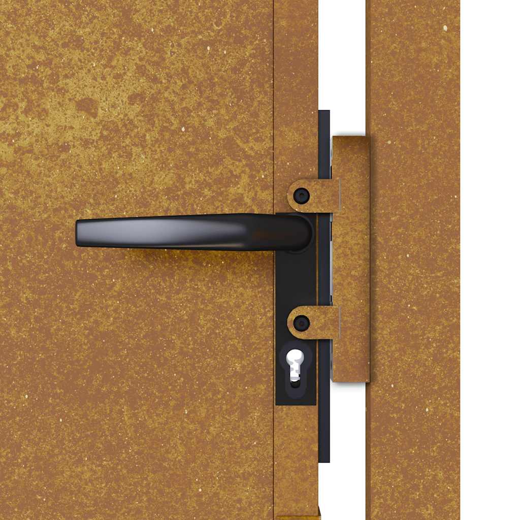 Vrtna vrata 100x100 cm Corten čelik
