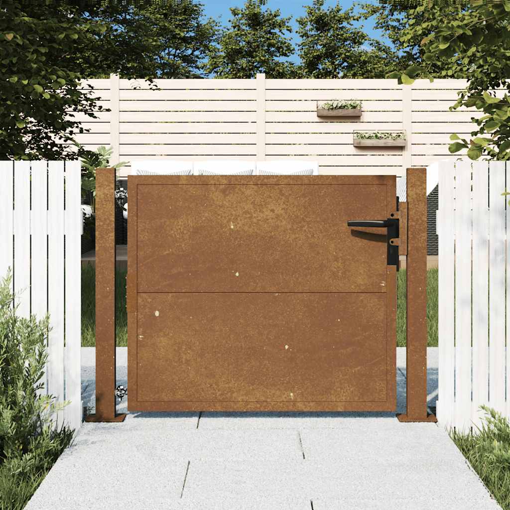 Vrtna vrata 100x100 cm Corten čelik