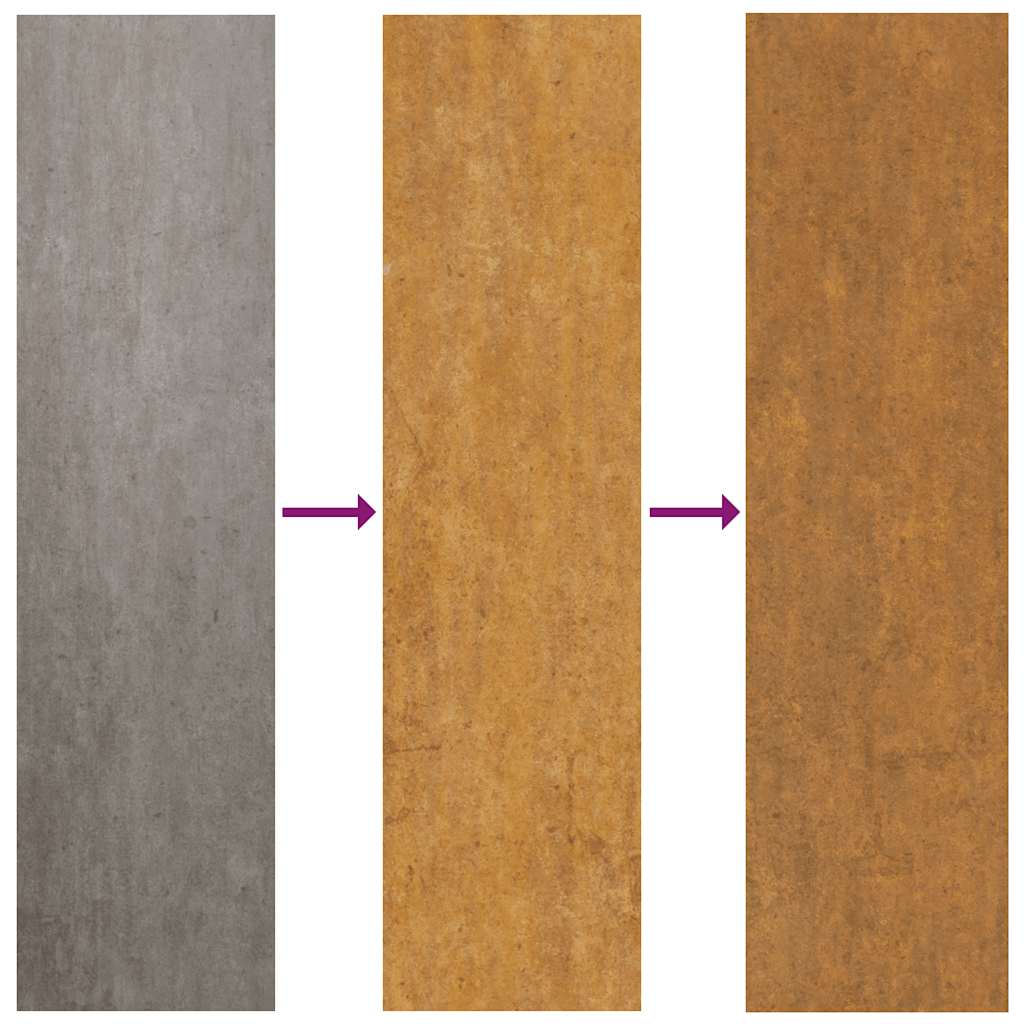 Vrtna vrata 100x75 cm Corten čelik Dizajn stabla