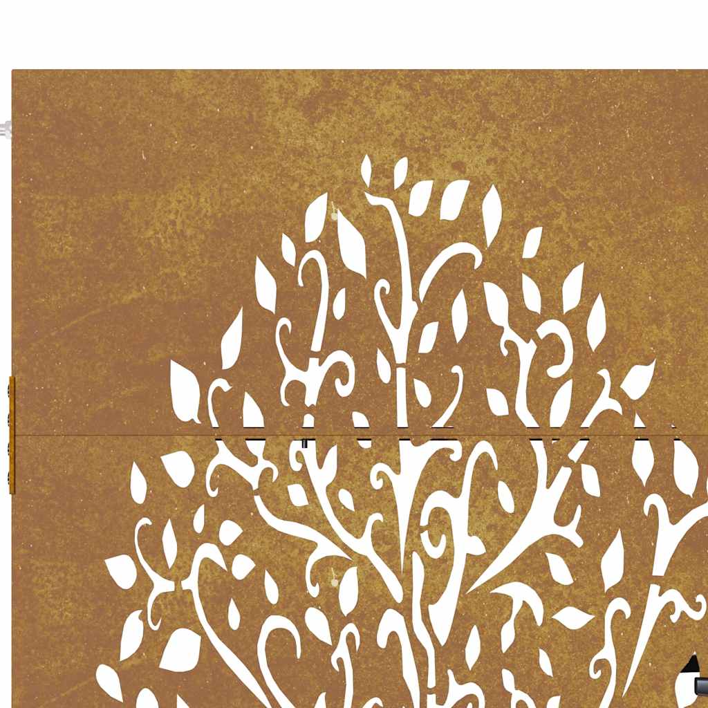 Vrtna vrata 100x75 cm Corten čelik Dizajn stabla