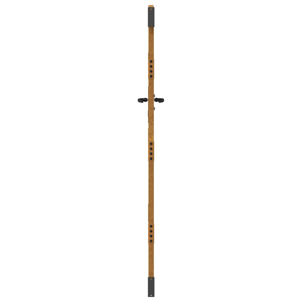Vrtna vrata 85 x 200 cm od čelika COR-TEN četvrtasti dizajn