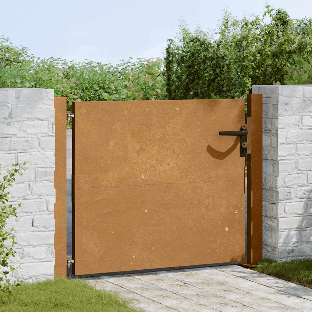Vrtna vrata 100x100 cm Corten čelik