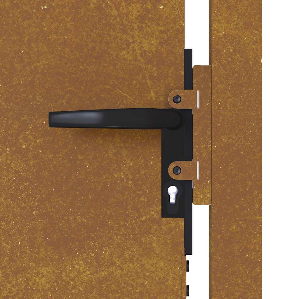 Vrtna vrata 100x100 cm Corten čelik