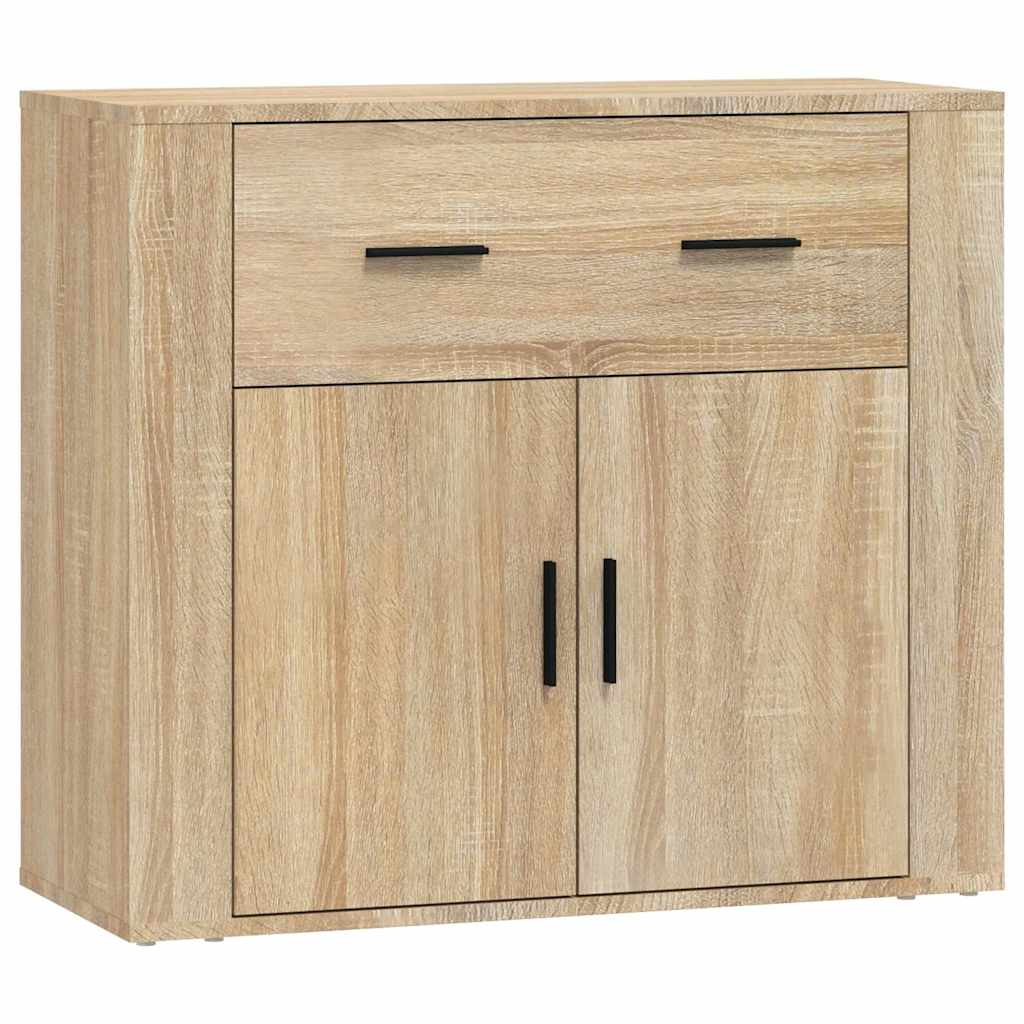 Komoda boja hrasta sonome 80 x 33 x 70 cm od konstruiranog drva Bež