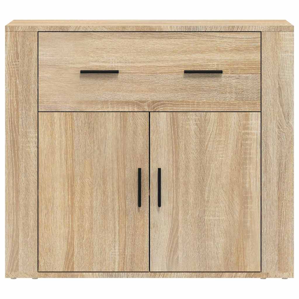 Komoda boja hrasta sonome 80 x 33 x 70 cm od konstruiranog drva Bež