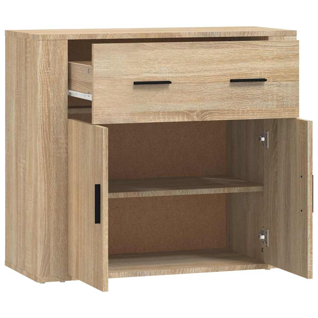 Komoda boja hrasta sonome 80 x 33 x 70 cm od konstruiranog drva Bež