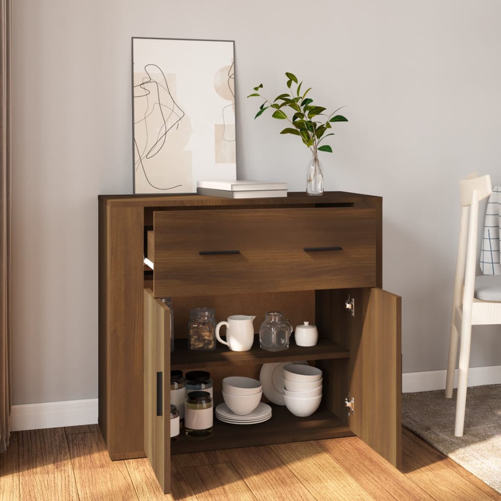 Komoda boja Smeđi hrasta 80x33x70 cm od konstruiranog drva