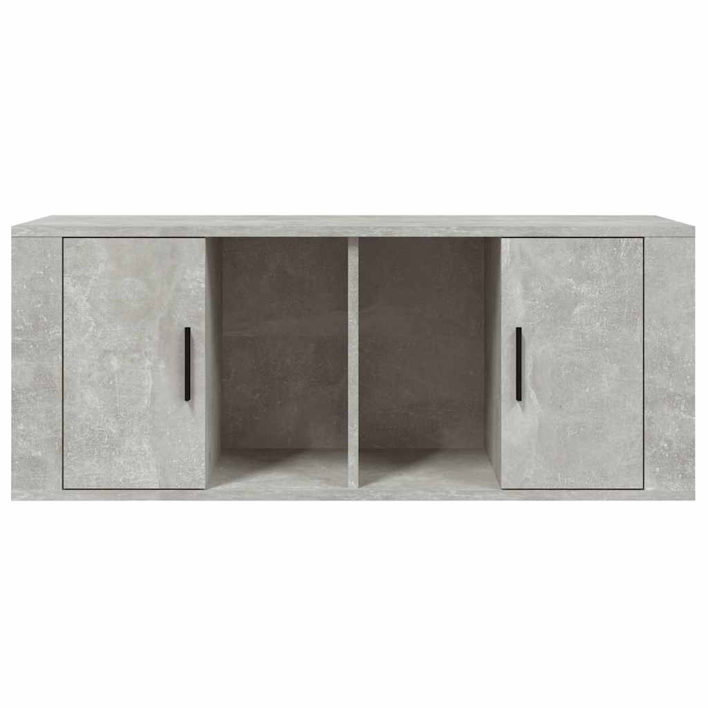 TV ormarić boja betona 100 x 35 x 40 cm od konstruiranog drva Siva