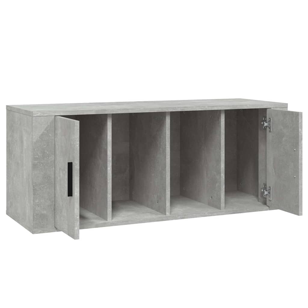 TV ormarić boja betona 100 x 35 x 40 cm od konstruiranog drva Siva