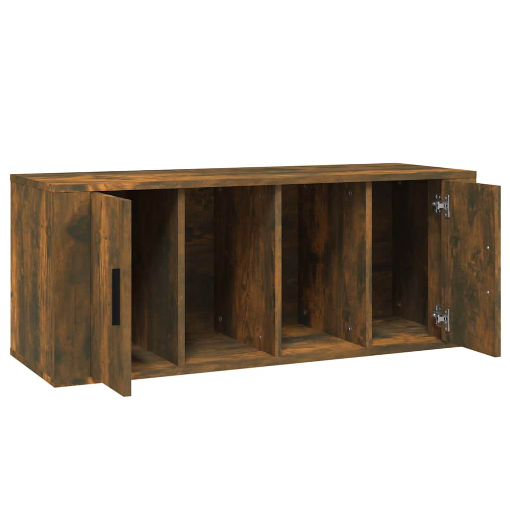 TV ormarić boja dimljenog hrasta 100x35x40 cm konstruirano drvo Smeđa