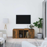 TV ormarić boja dimljenog hrasta 100x35x40 cm konstruirano drvo Smeđa