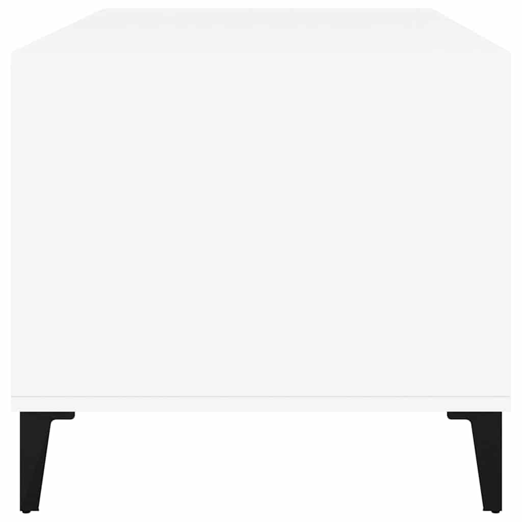 Stolić za kavu bijeli 90 x 49 x 45 cm od konstruiranog drva Bijela