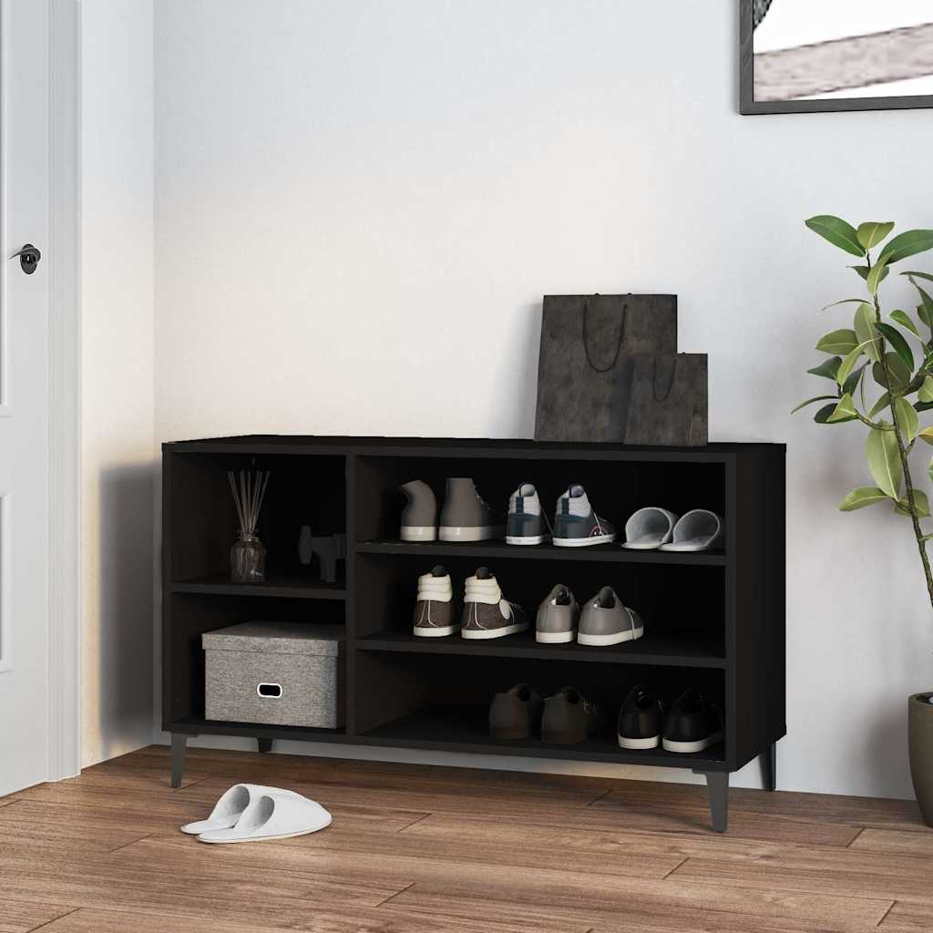 Ormarić za cipele crni 102 x 36 x 60 cm od konstruiranog drva Crna