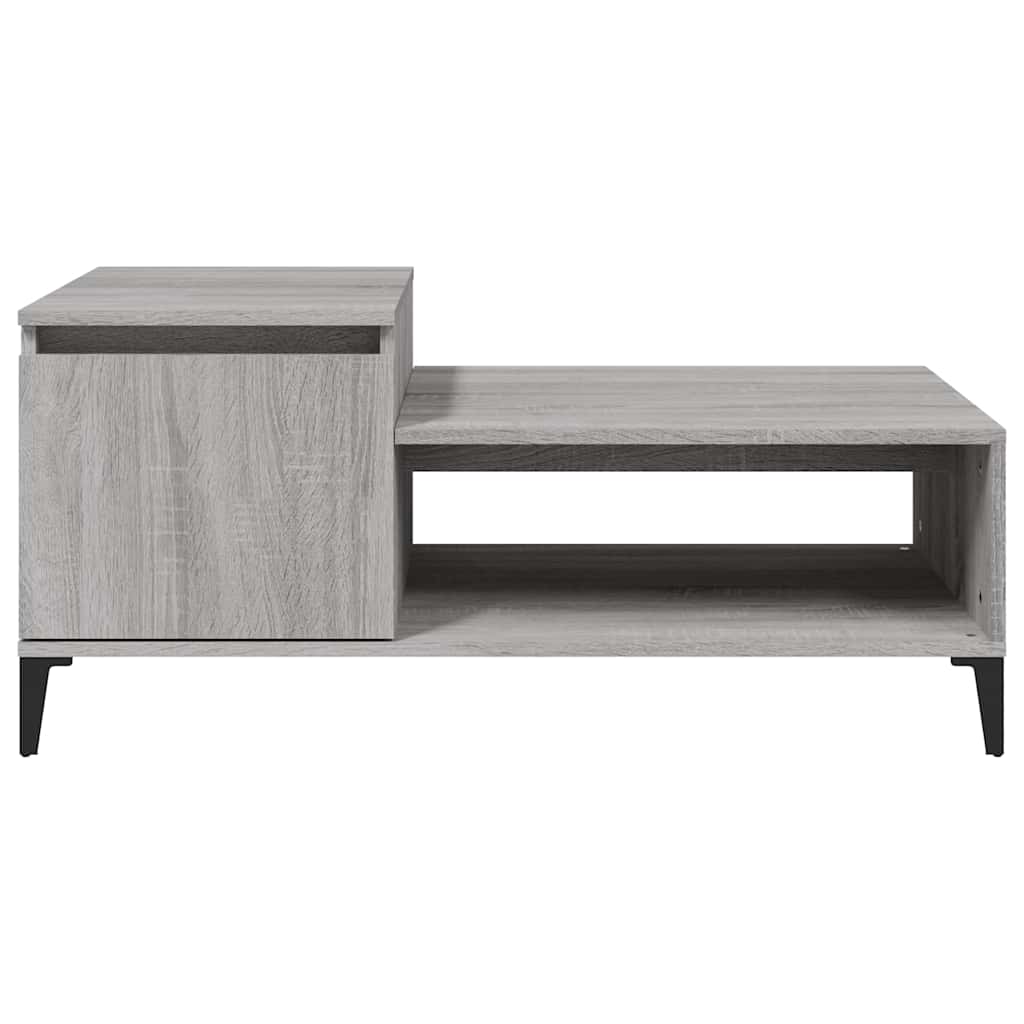 Stolić za kavu boja sivog hrasta 100x50x45 cm konstruirano drvo Siva