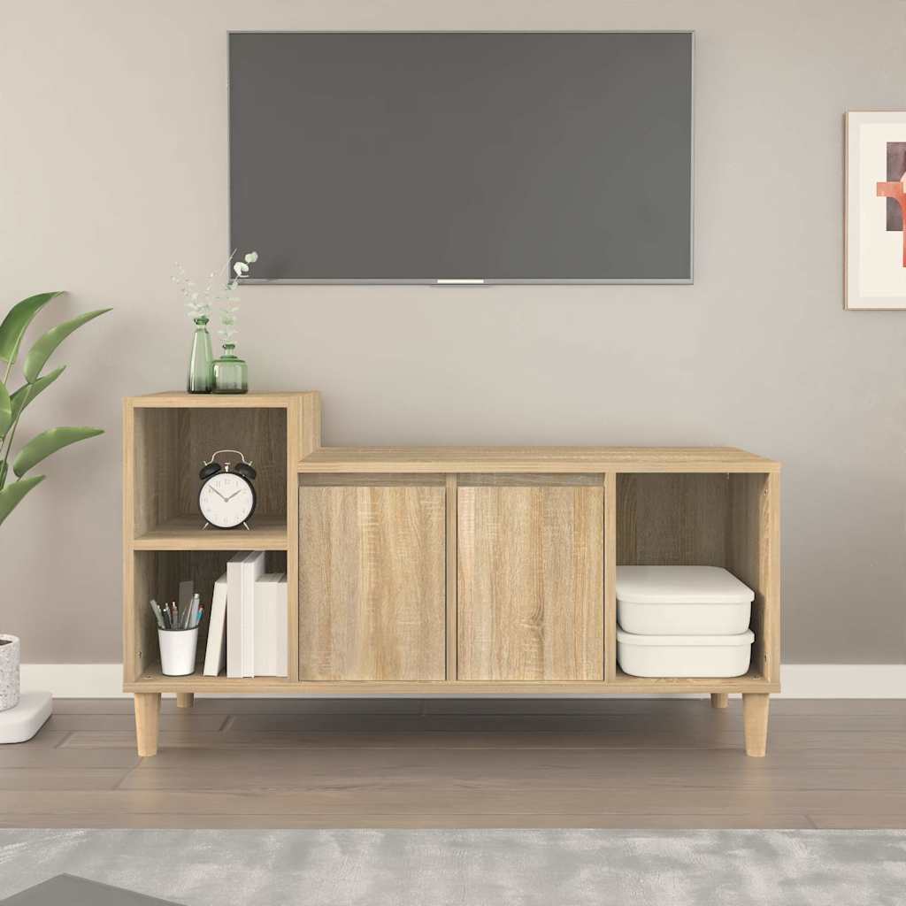 TV ormarić boja hrasta sonome 100x35x55 cm konstruirano drvo Smeđa