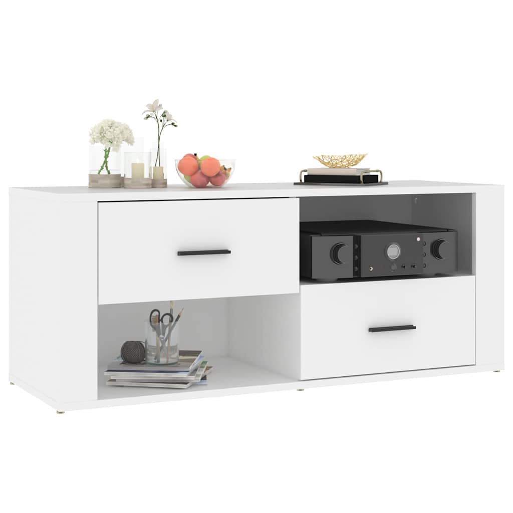 TV ormarić bijeli 100 x 35 x 40 cm od konstruiranog drva Bijela