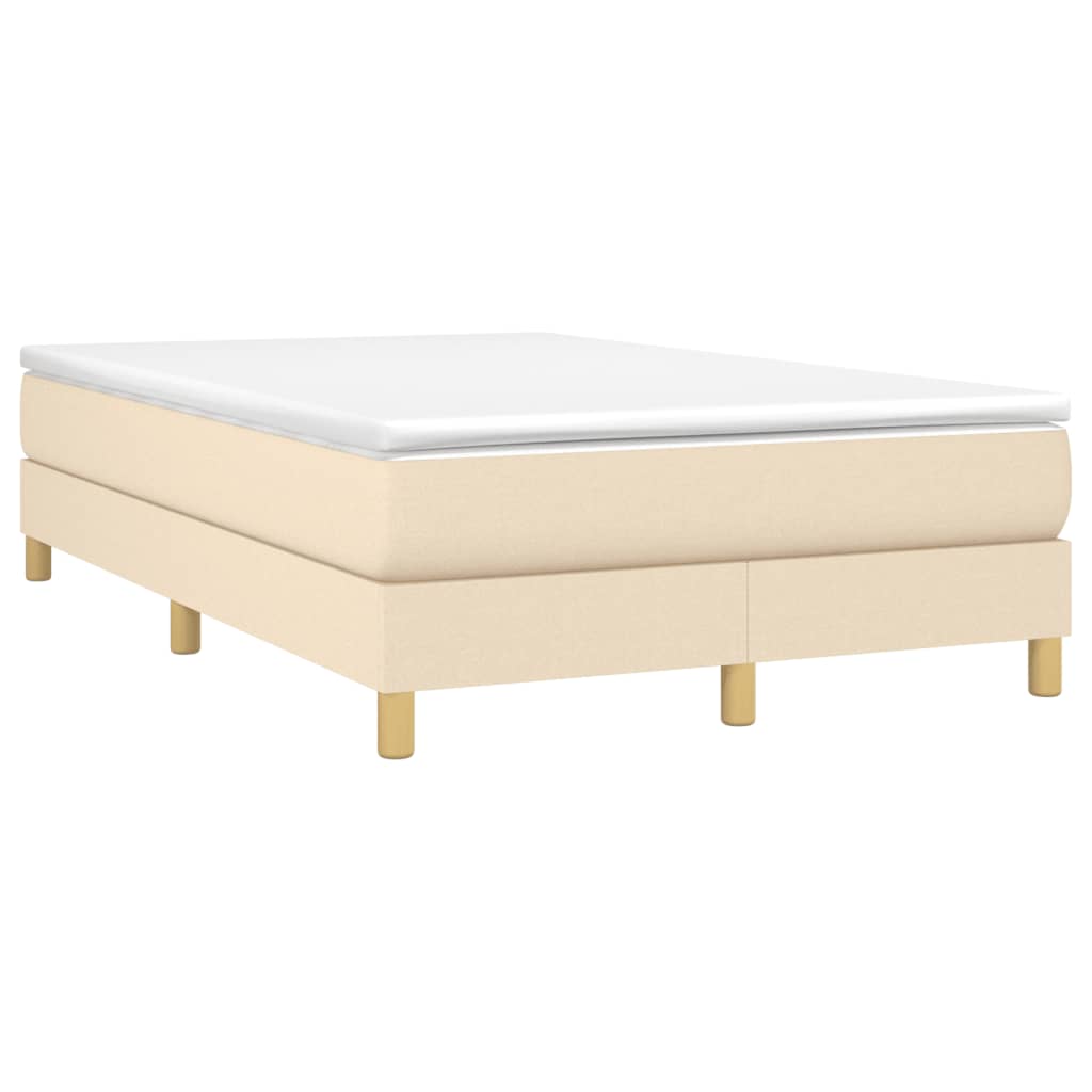 Okvir za krevet s oprugom krem 120 x 200 cm od tkanine