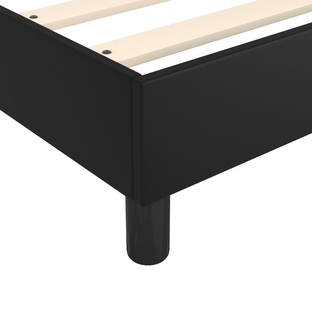 Okvir za krevet s oprugom crni 160x200 cm od umjetne kože