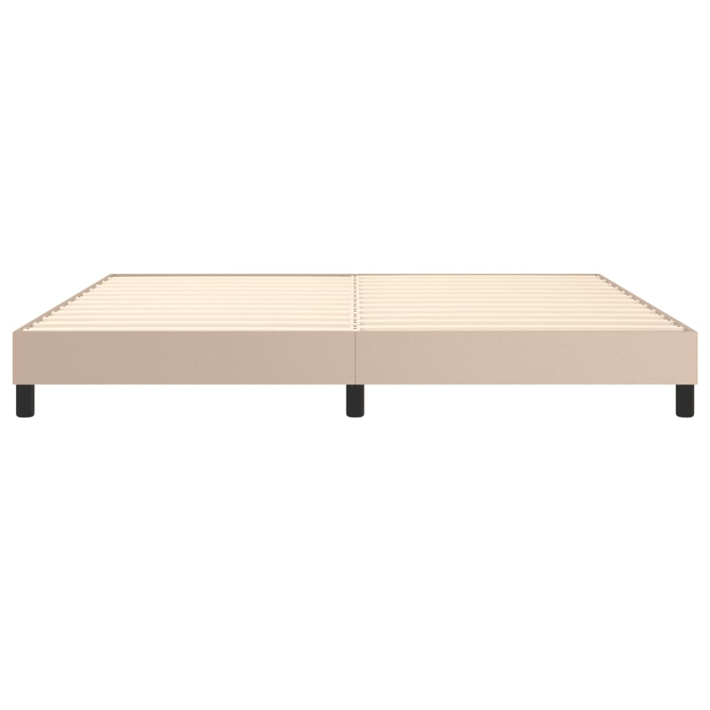 Okvir za krevet s oprugom boja cappuccina 200x200 cm od umjetne kože