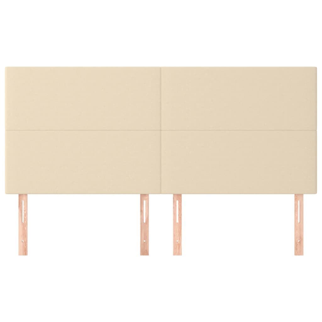 Uzglavlje krem boje 160x5x118/128 cm tkanina