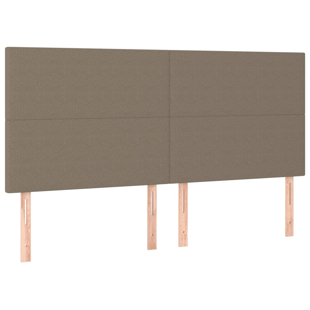 Uzglavlje boje taupe 200x5x118/128 cm tkanina