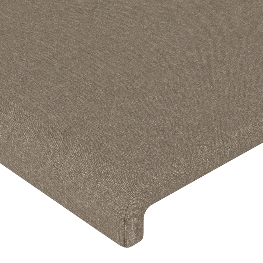 Uzglavlje boje taupe 200x5x118/128 cm tkanina