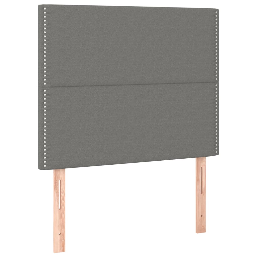 Uzglavlje tamno sivo 100x5x118/128 cm tkanina
