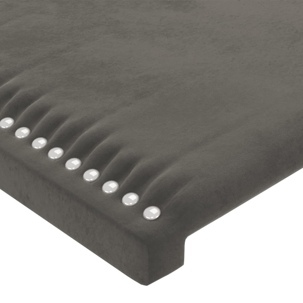 Uzglavlje tamno sivo 90x5x118/128 cm baršunasto
