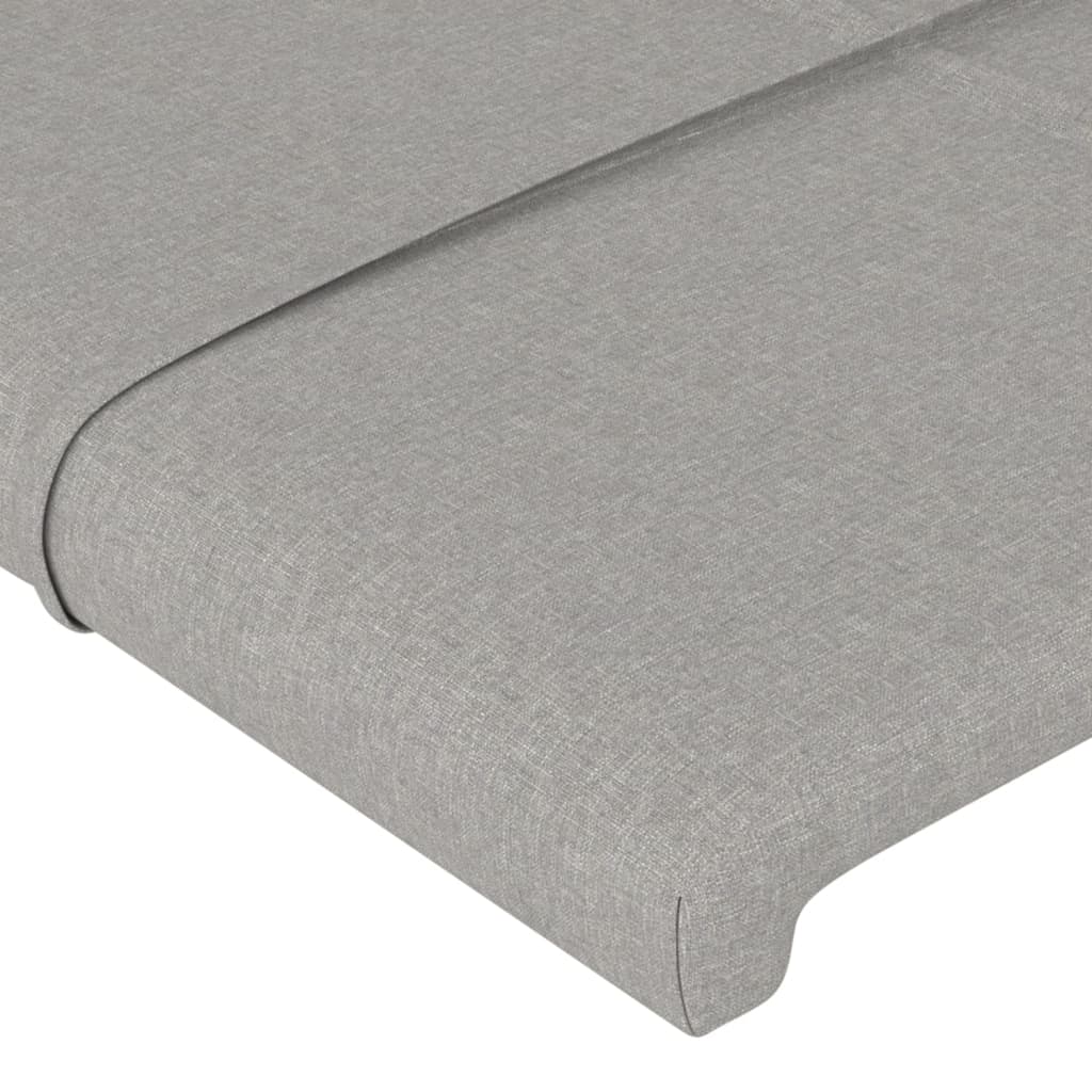 Uzglavlje svijetlosivo 80x5x118/128 cm tkanina