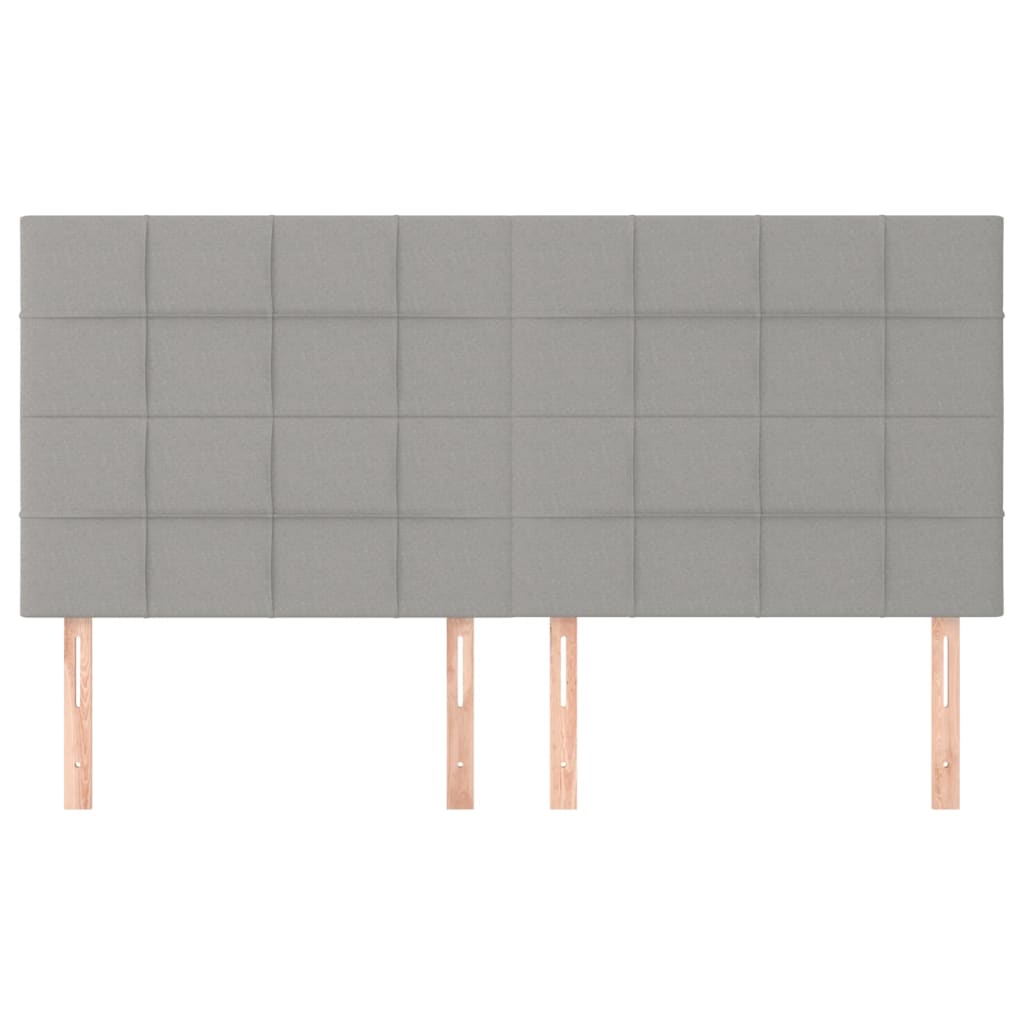 Uzglavlje svijetlosivo 180x5x118/128 cm tkanina