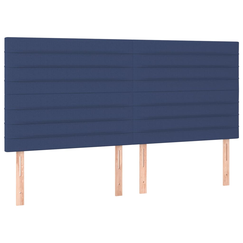 Uzglavlje plavo 160x5x118/128 cm tkanina
