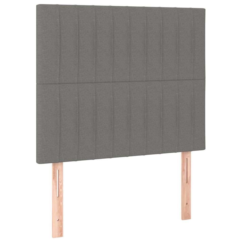Uzglavlje tamno sivo 80x5x118/128 cm tkanina