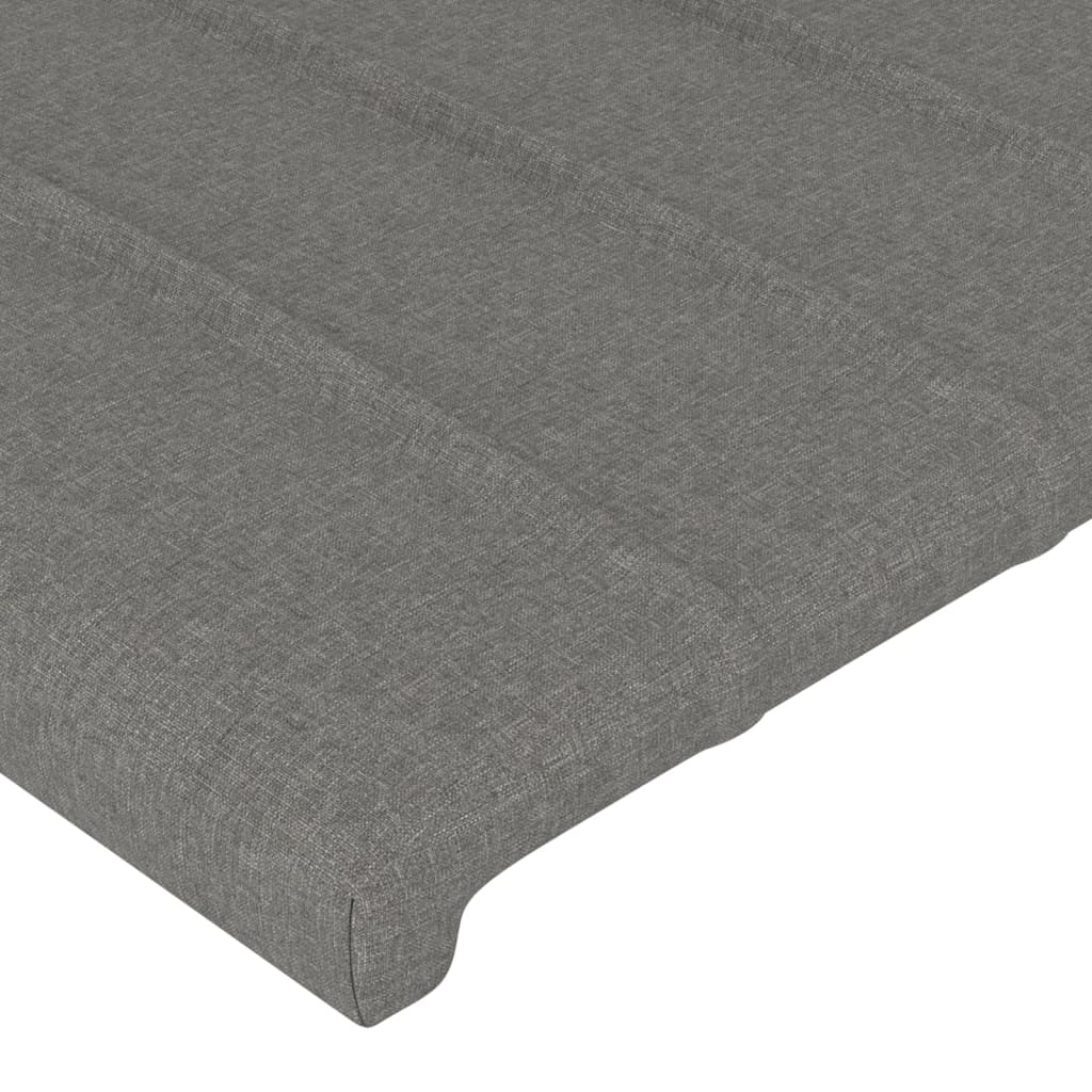 Uzglavlje tamno sivo 80x5x118/128 cm tkanina