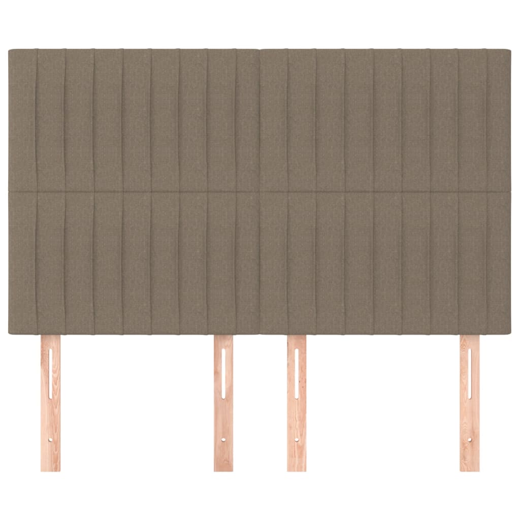 Uzglavlje boje taupe 144x5x118/128 cm tkanina