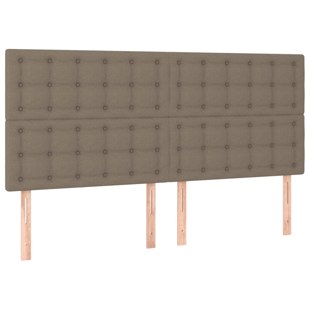 Uzglavlje boje taupe 200x5x118/128 cm tkanina