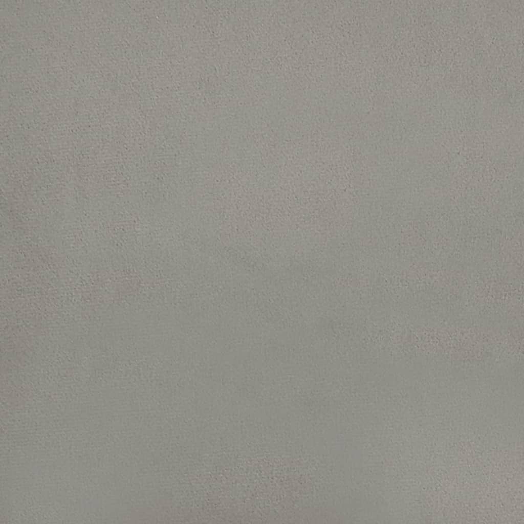 Uzglavlje s ušima svjetlosivo 163x23x78/88 cm baršunasto