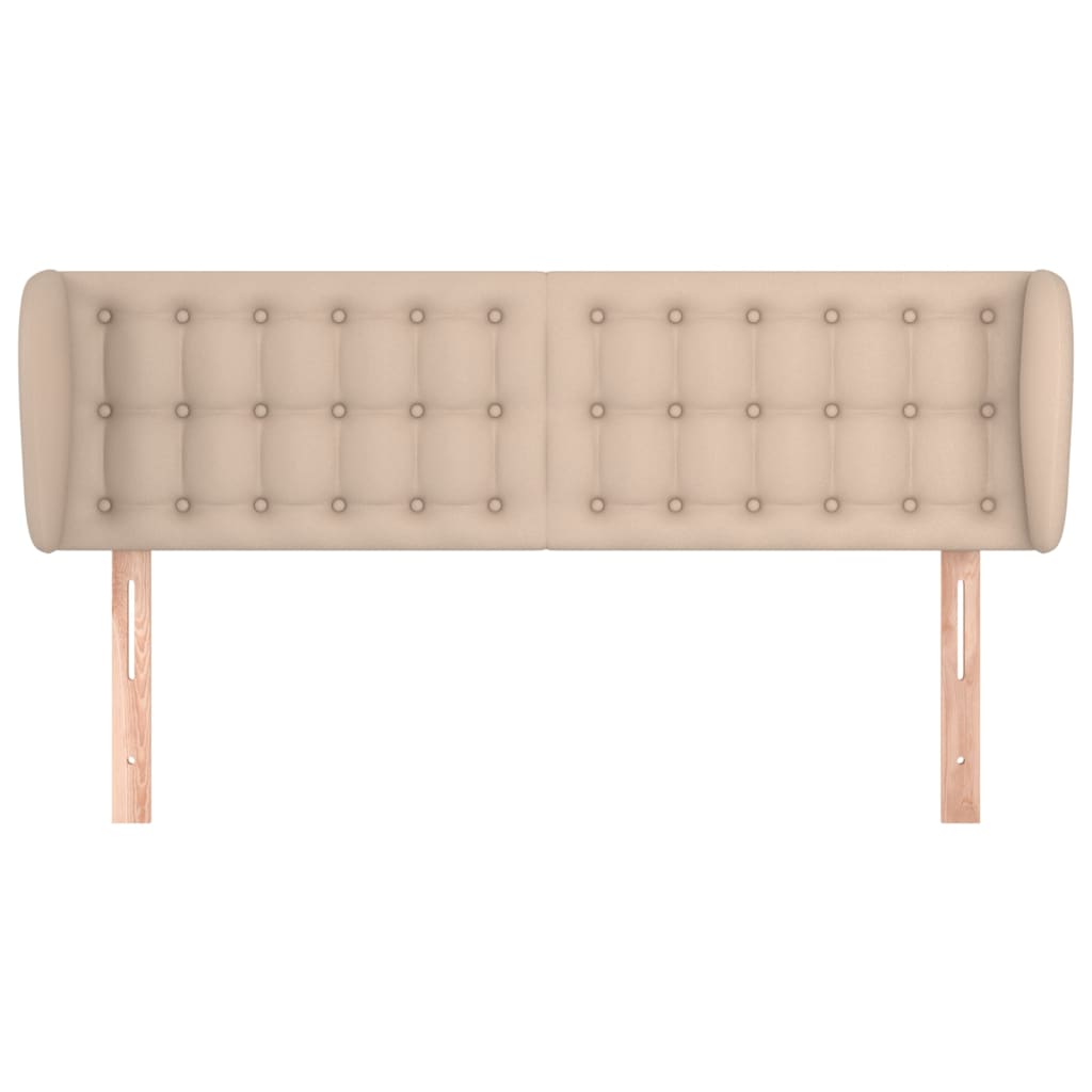 Uzglavlje s ušima boja cappuccina 147x23x78/88 cm umjetna koža