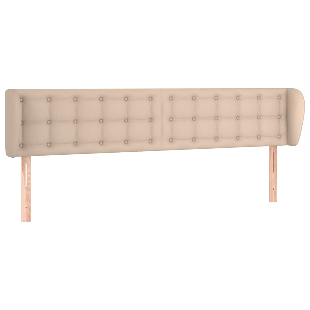 Uzglavlje s ušima boja cappuccina 163x23x78/88 cm umjetna koža