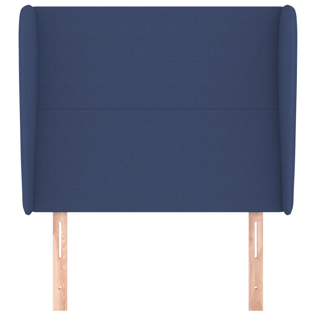 Uzglavlje s ušima plavo 103x23x118/128 cm od tkanine