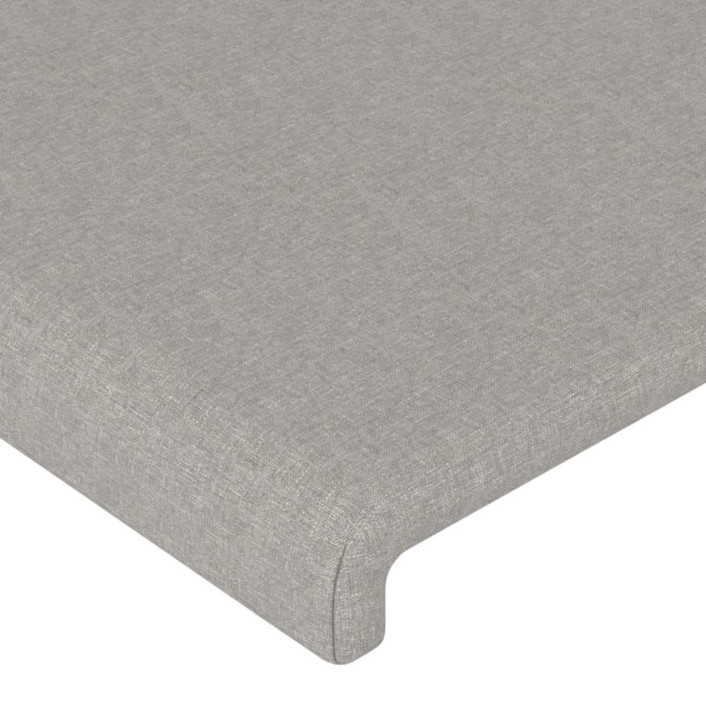 Uzglavlje s ušima svjetlosivo 203x23x118/128 cm od tkanine