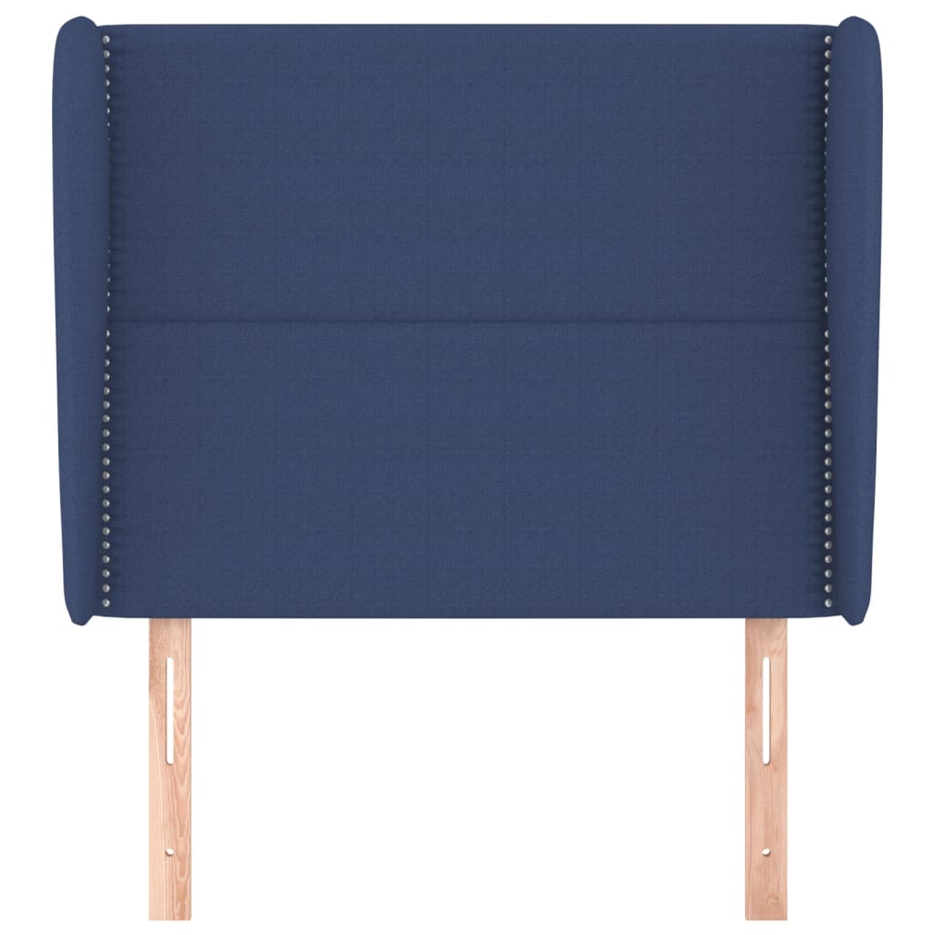 Uzglavlje s ušima plavo 103x23x118/128 cm od tkanine