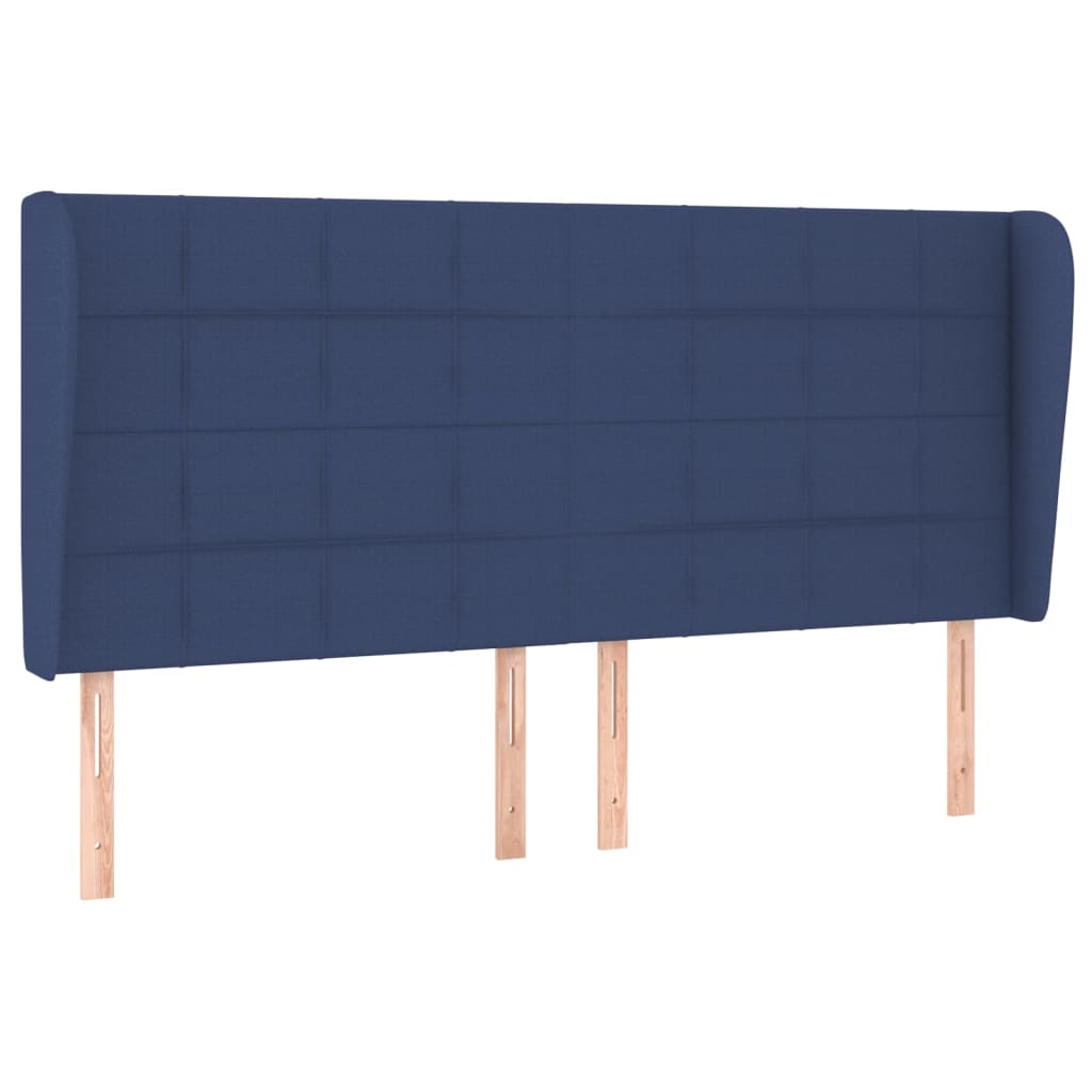 Uzglavlje s ušima plavo 183x23x118/128 cm od tkanine