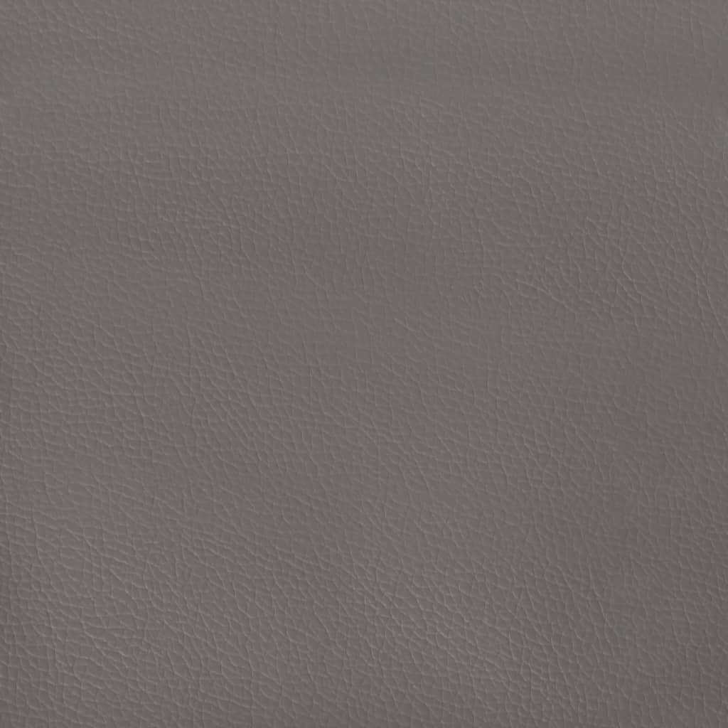 Uzglavlje s ušima sivo 83 x 23 x 118/128 cm od umjetne kože