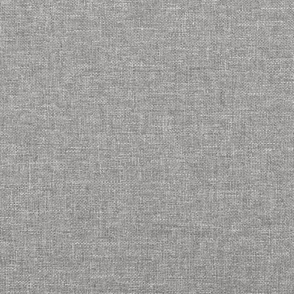 Uzglavlje s ušima svjetlosivo 203x23x118/128 cm od tkanine